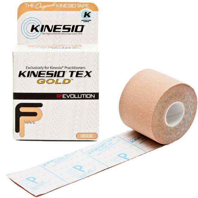 Kinesio Tex Gold FP bawełniana hipoalergiczna 5cm x 5m beżowa